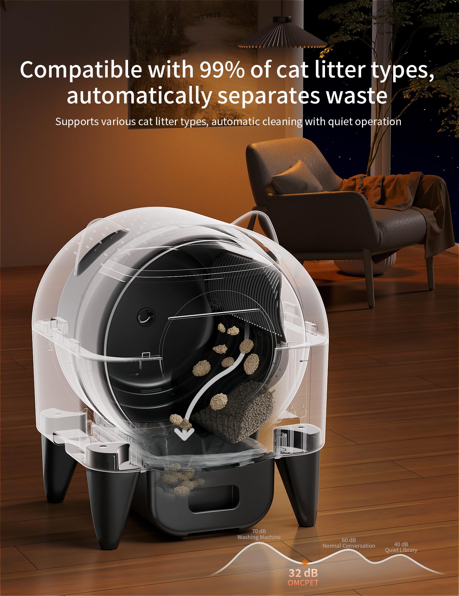 Amazon | 猫自動トイレ 全自動猫トイレ 自動清掃 臭いが漏れにくい 大